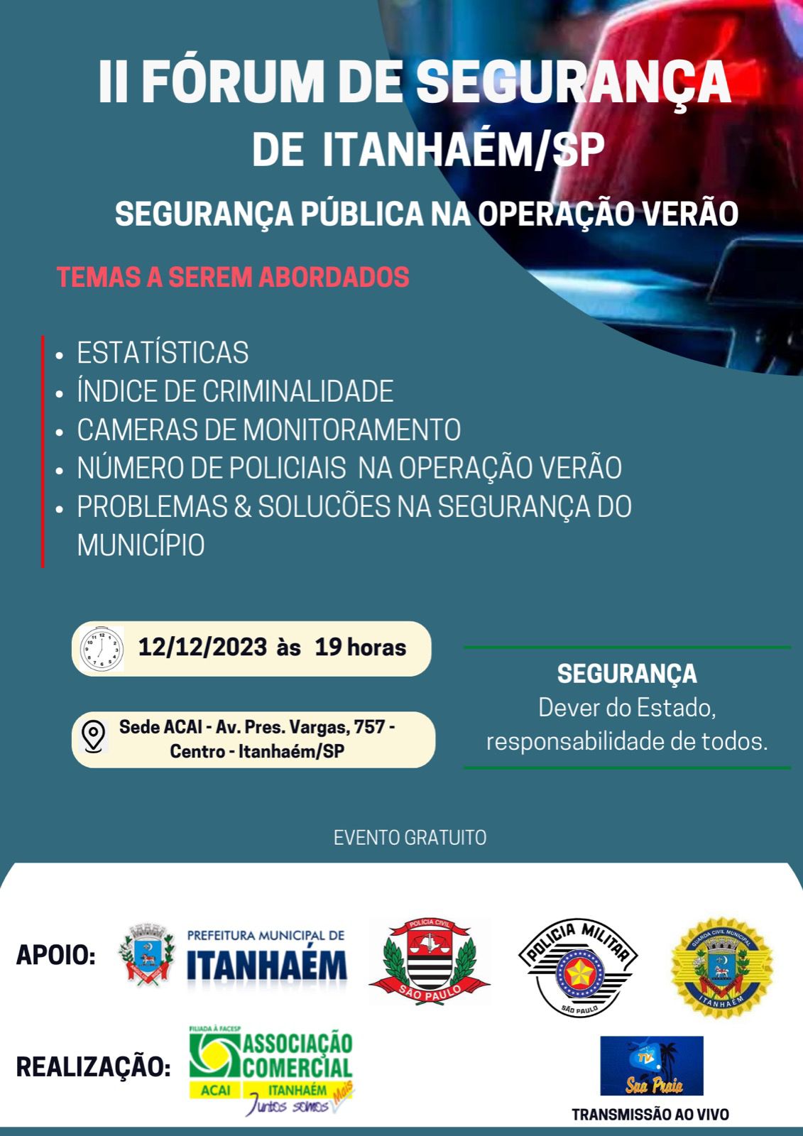 II Fórum de Segurança de Itanhaém / SP