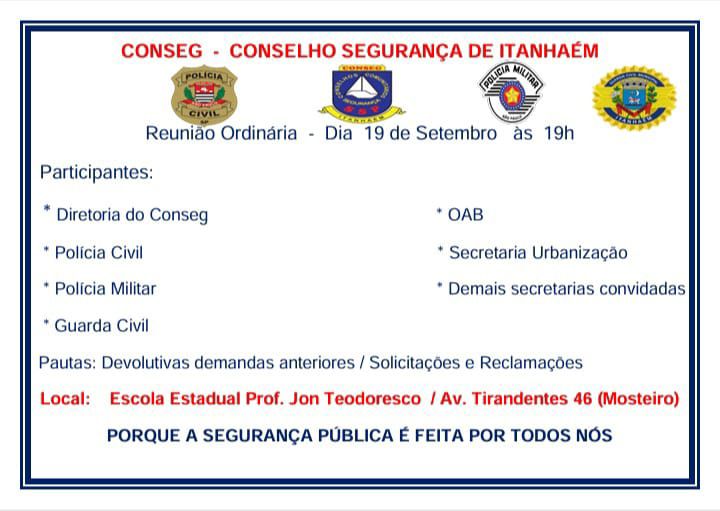 CONSEG - Conselho Comunitário de Segurança