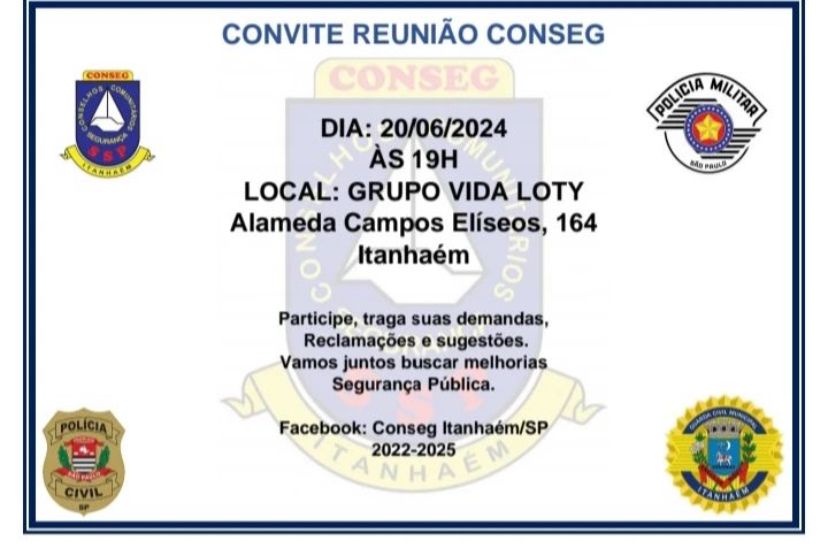 CONSEG - Conselho Comunitário de Segurança