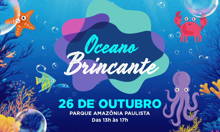 Oceano Brincante oferece muita diversão e educação ambiental neste sábado (26)