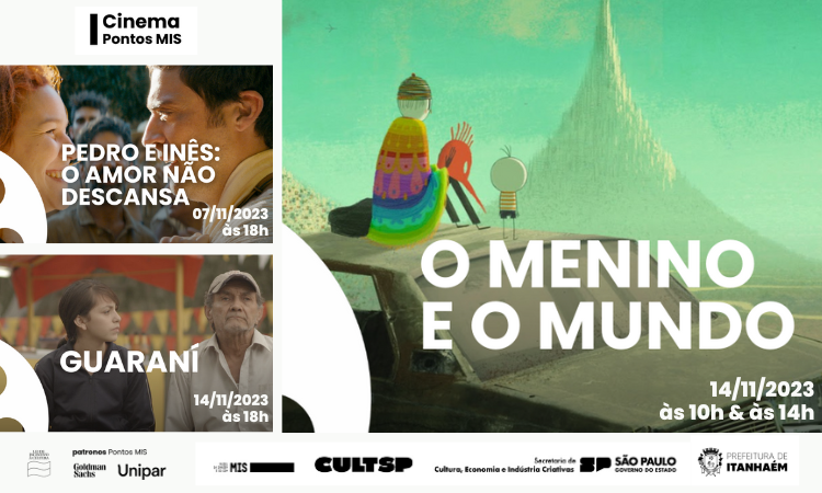 sessões de cinema do Pontos MIS em novembro