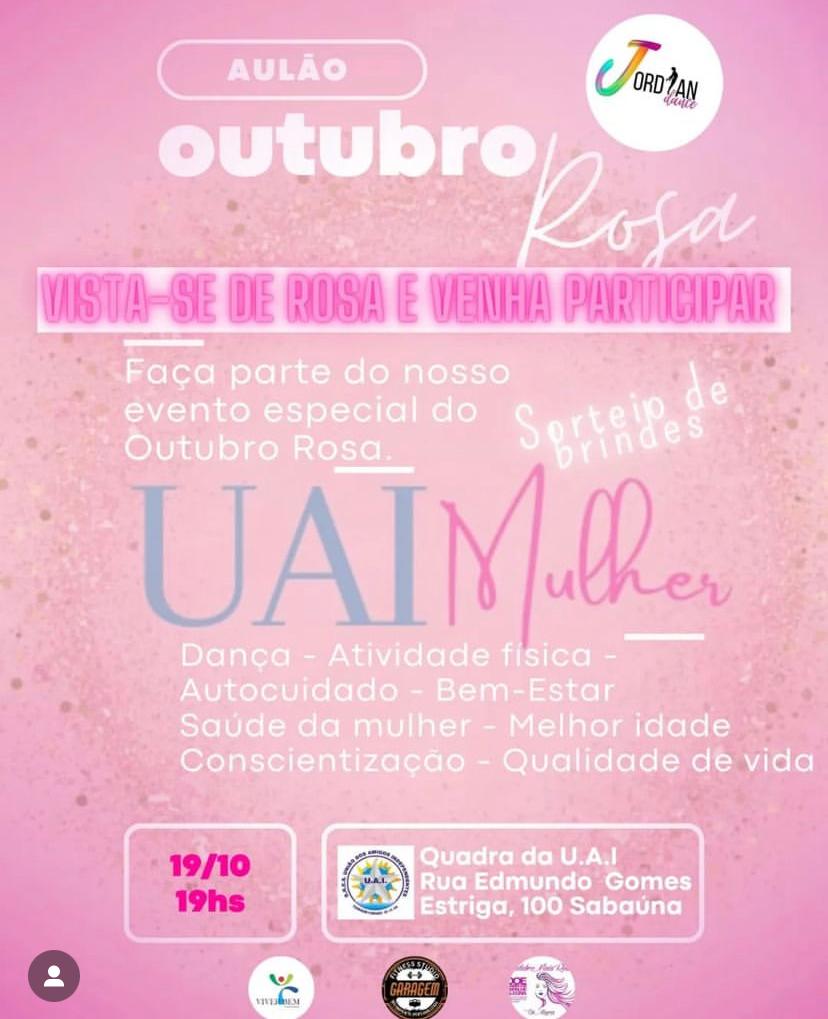 AULÃO OUTUBRO ROSA