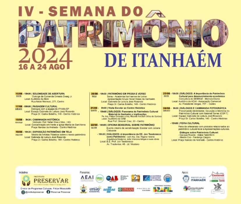 IV SEMANA DO PATRIMONIO DE ITANHAEM 2024