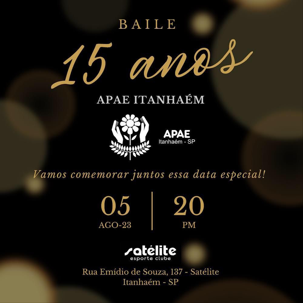 BAILE 15 ANOS APAE ITANHAÉM