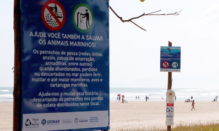 novo ponto de coleta de petrecho de pesca no Cibratel I